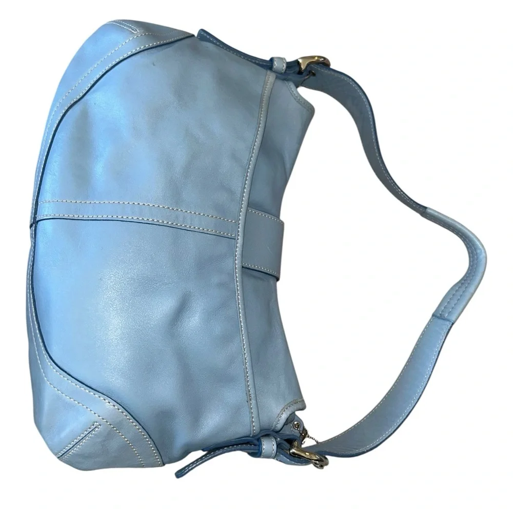Coach Vintage Style 9248 Blue Leather signature soho bag RARE y2k
